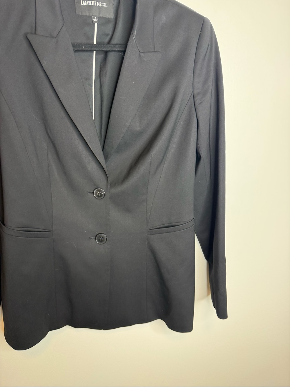 Lafayette 148 Blazer Size 8 blazer wool blend two button - Picture 3 of 8